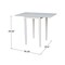 International Concepts Rectangle Small Dropleaf Table, White, 20.6 W, 36 L, 29 in H, Wood, White T08-2236D - alternate 5